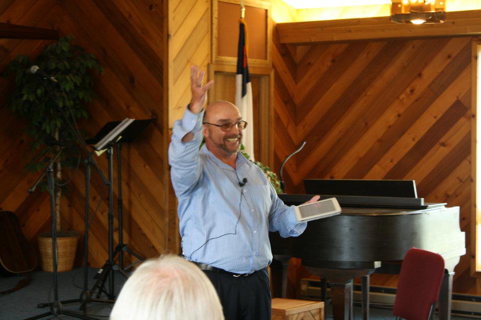 Clint Sams from the UGM speaking at Life Change in Tillamook, OR 