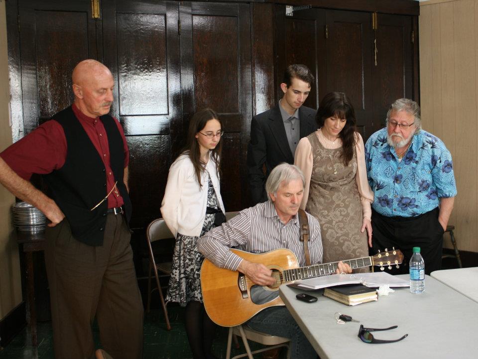 Worshiping with a family in Tillamook