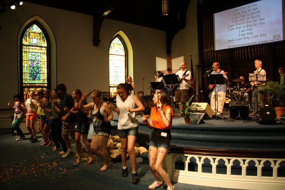 Kids dancing at L.I.F.E., Bennington, VT 